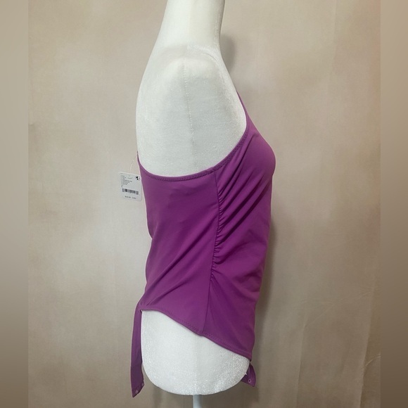 Free People size L Somethin' Bout You solid one sleeve bodysuit summer bloom - Picture 10 of 13